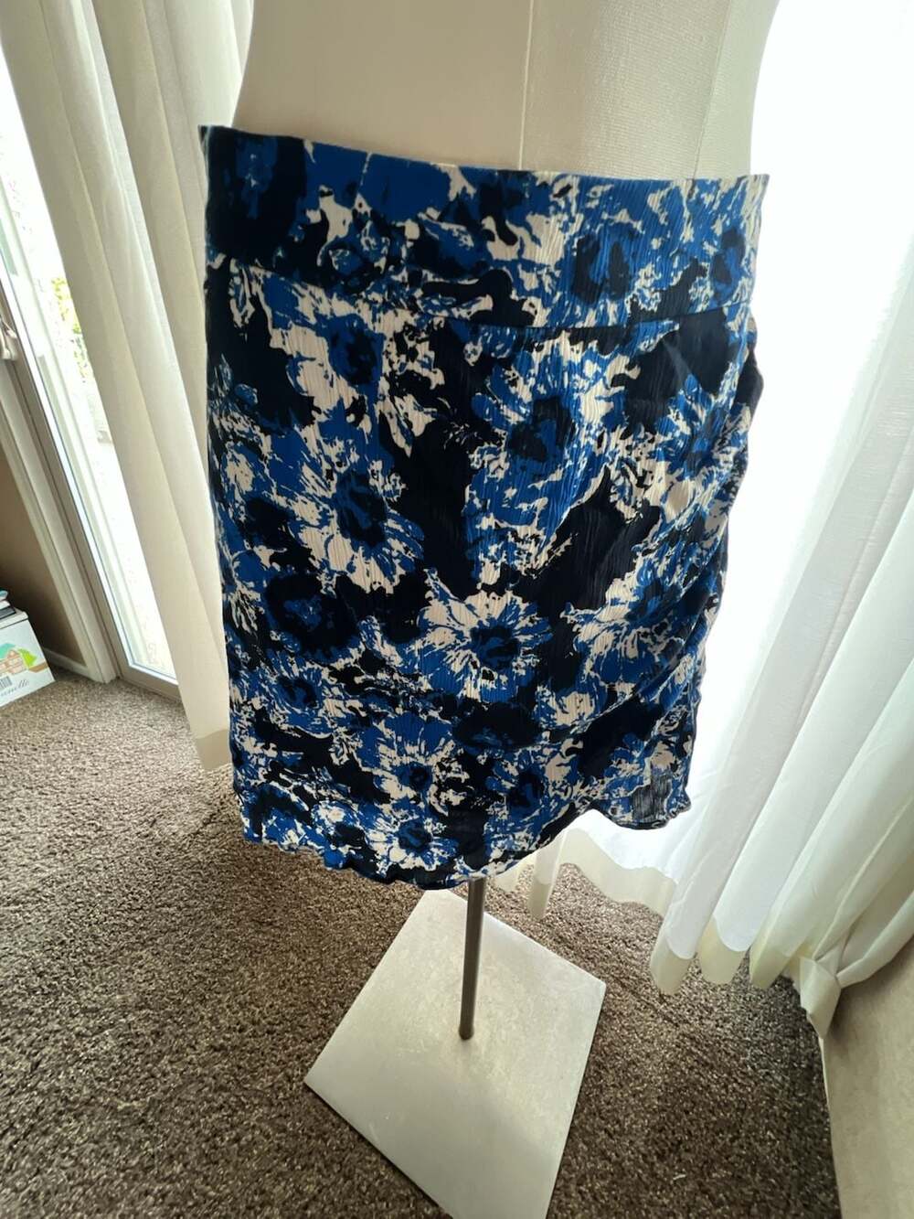 Anthropologie Porridge Catie Blue Floral Mini Wrap Skirt